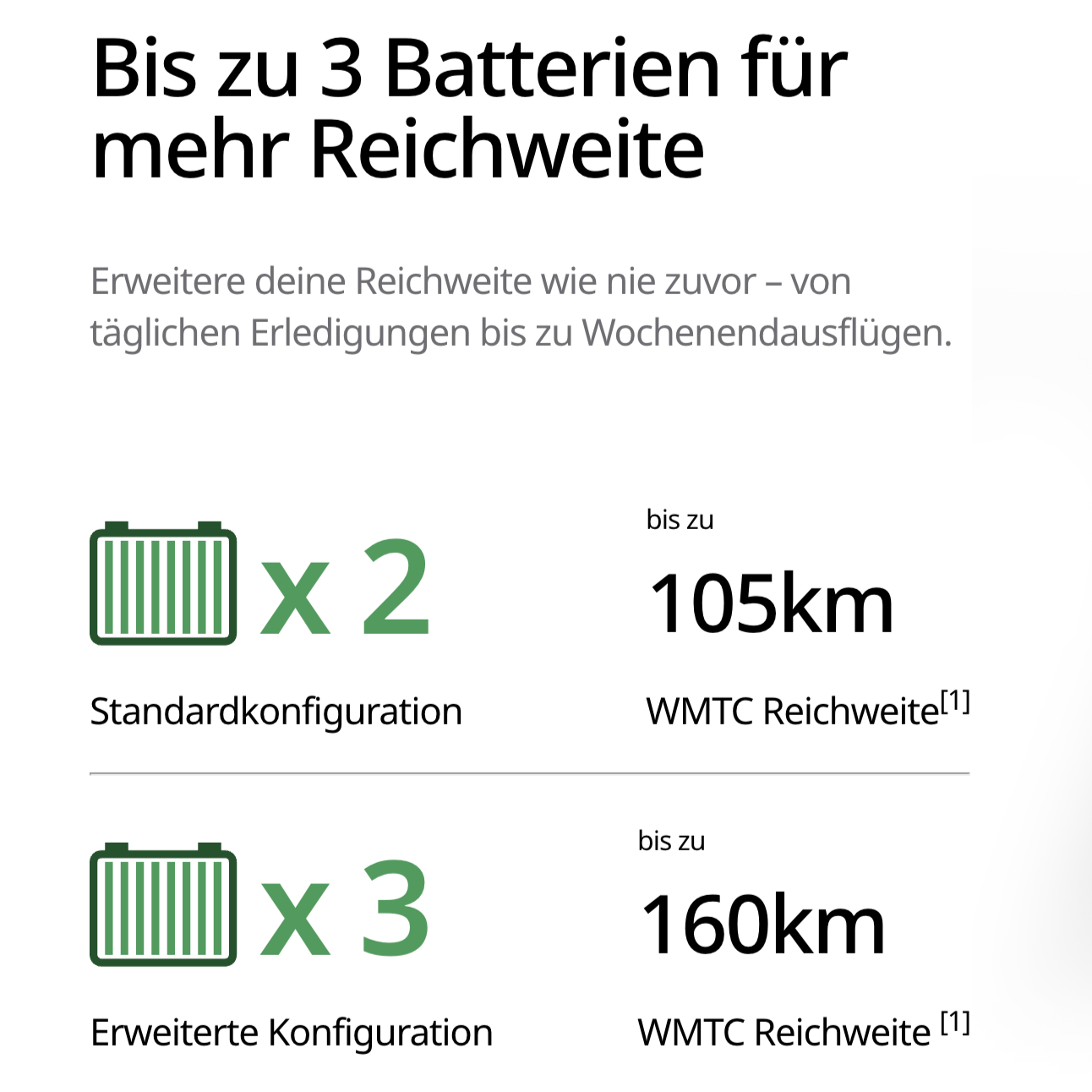 Segway Ninebot E250S 90 km/h E-Scooter E-Roller bei escoomo in Berlin mit verschiedenen Batterie Konfigurationen und Reichweiten erhältlich
