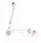 VMAX New VX4 E-Scooter Abmessungen und Maße – kompaktes Elektro-Scooter Modell bei escoomo in Berlin