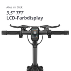 VMAX VX2 Gear E-Scooter mit 3,5-Zoll TFT-LCD Farbdisplay – modernes Elektro-Scooter Modell bei escoomo in Berlin