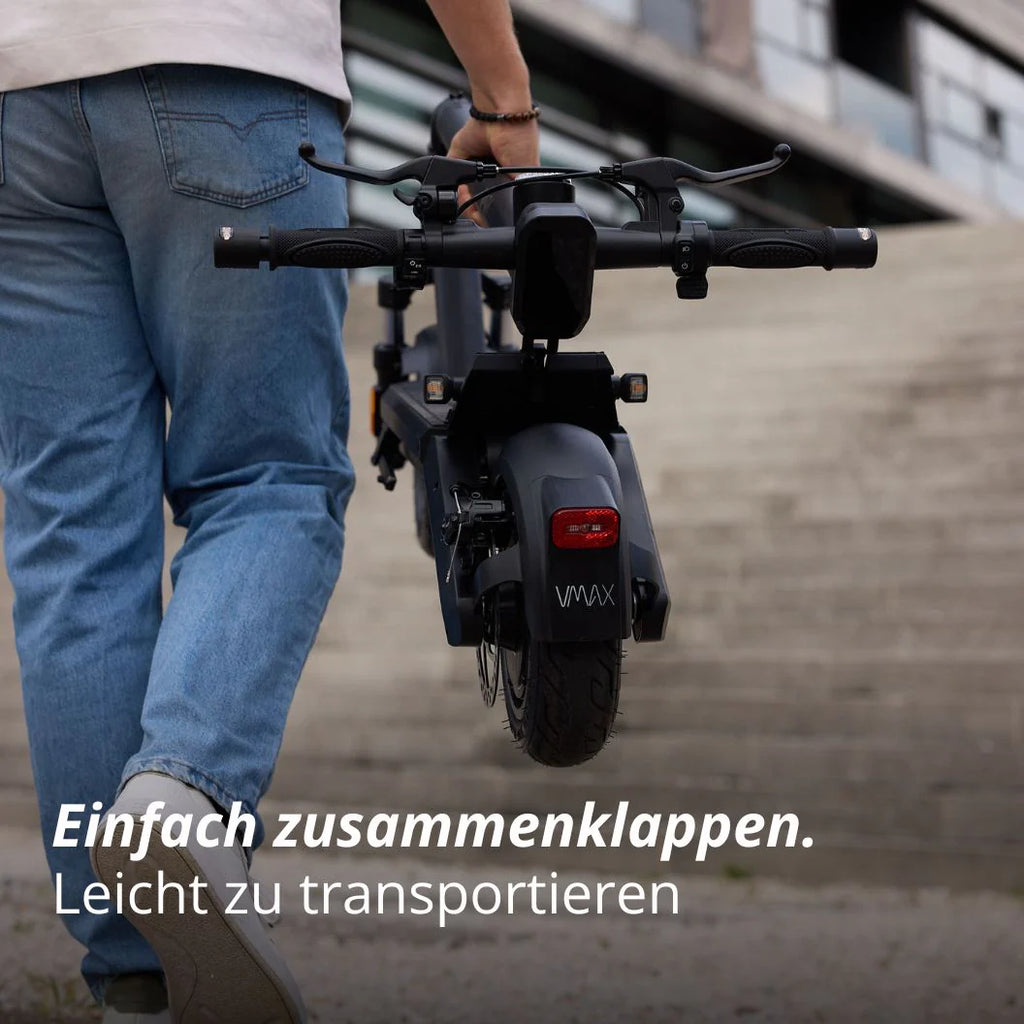VMAX VX2 Hub E-Scooter zusammenklappbar – platzsparendes und mobiles Elektro-Scooter Modell bei escoomo in Berlin