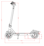 VMAX VX8 E-Scooter Abmessungen und Maße – kompaktes Elektro-Scooter Modell bei escoomo in Berlin