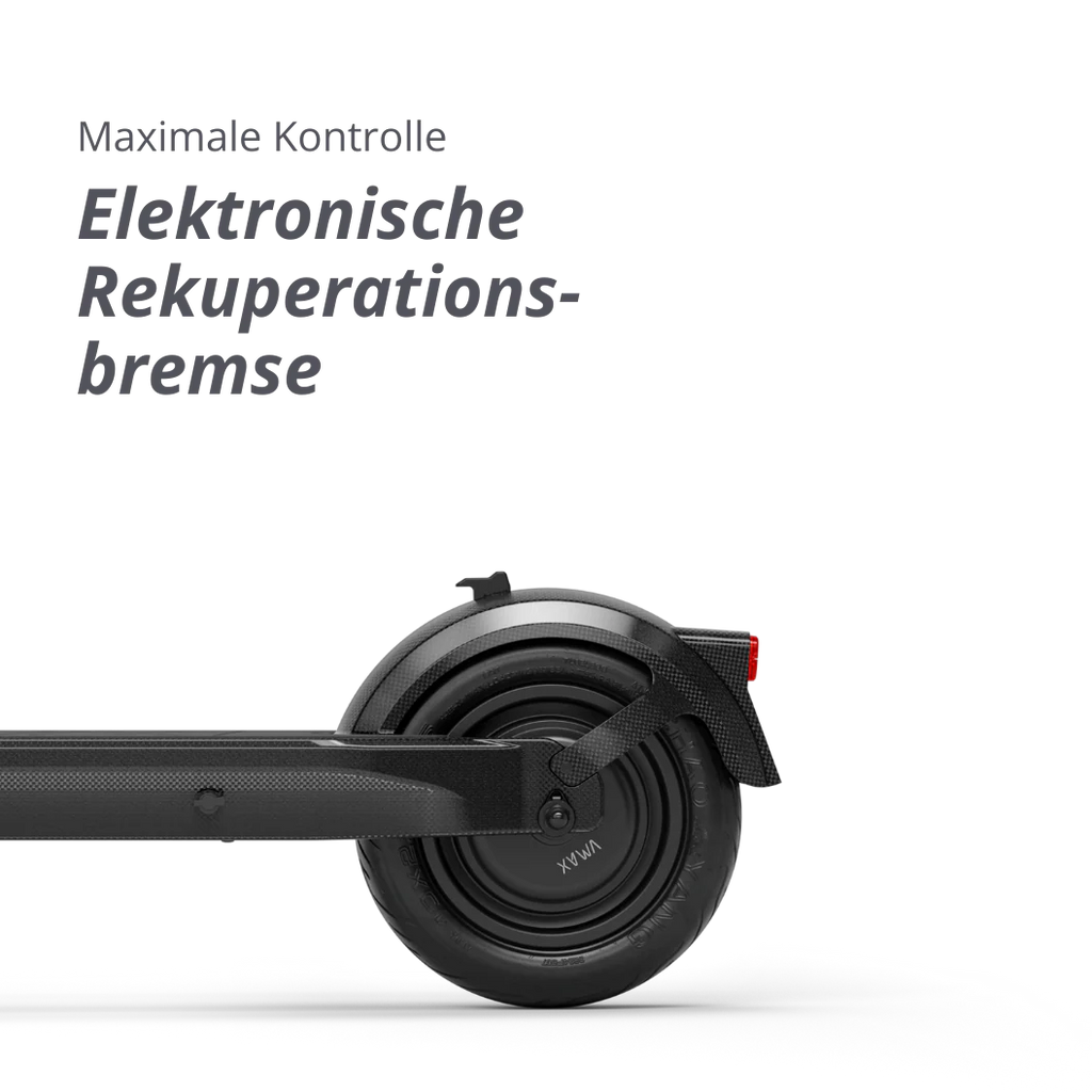 VMAX VX8 E-Scooter mit elektronischer Rekuperationsbremse – moderner Elektro-Scooter mit maximaler Kontrolle bei escoomo in Berlin