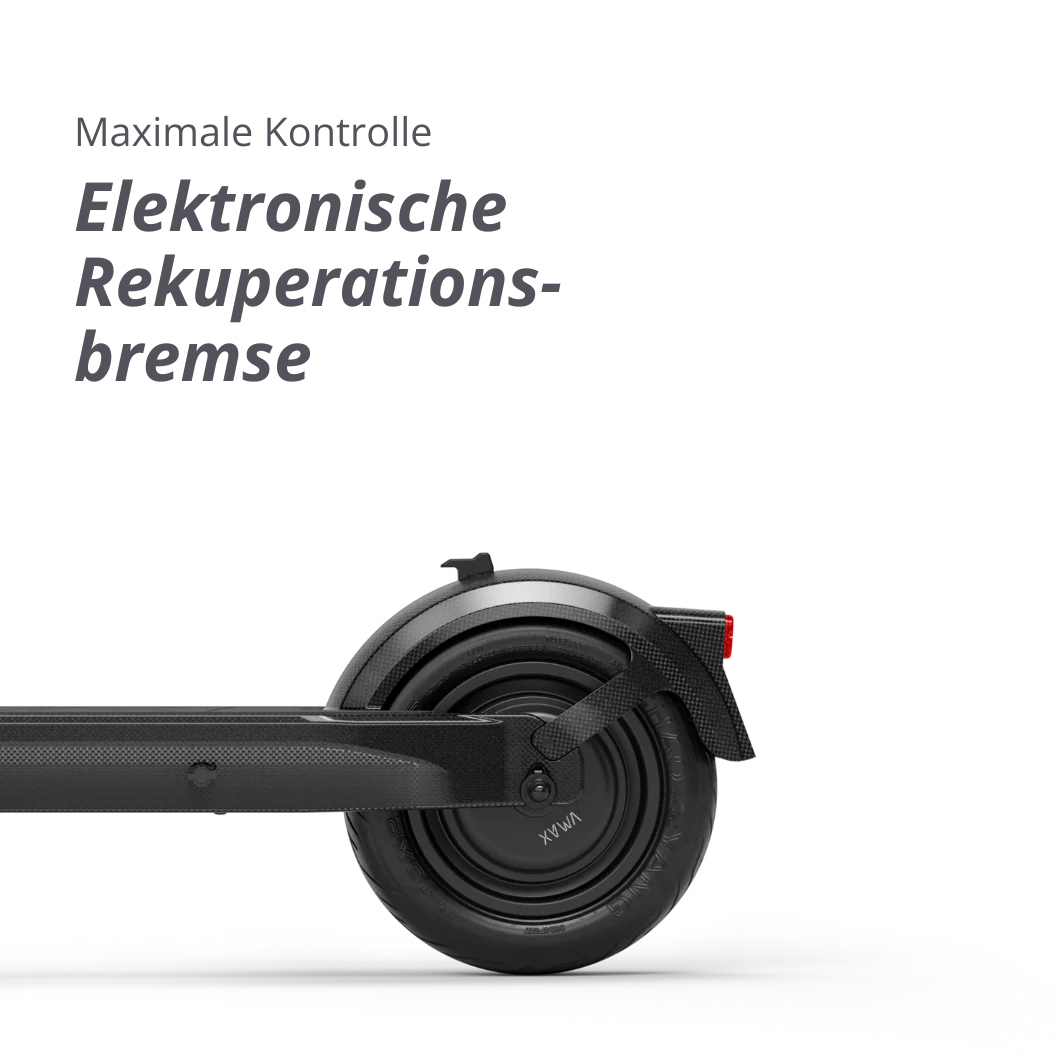 VMAX VX8 E-Scooter mit elektronischer Rekuperationsbremse – moderner Elektro-Scooter mit maximaler Kontrolle bei escoomo in Berlin