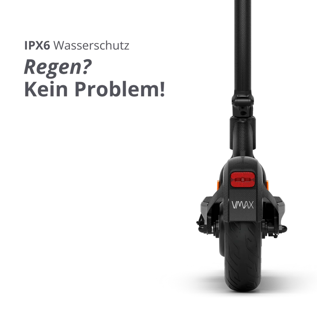 VMAX VX8 E-Scooter mit IPX6 Wasserschutz – spritzwassergeschützter Elektro-Scooter bei escoomo in Berlin